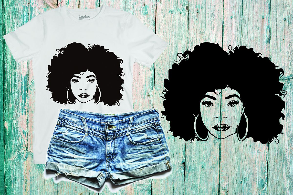 Download Black woman svg Natural Hair Svg Afro svg,black woman 182SV (111739) | SVGs | Design Bundles