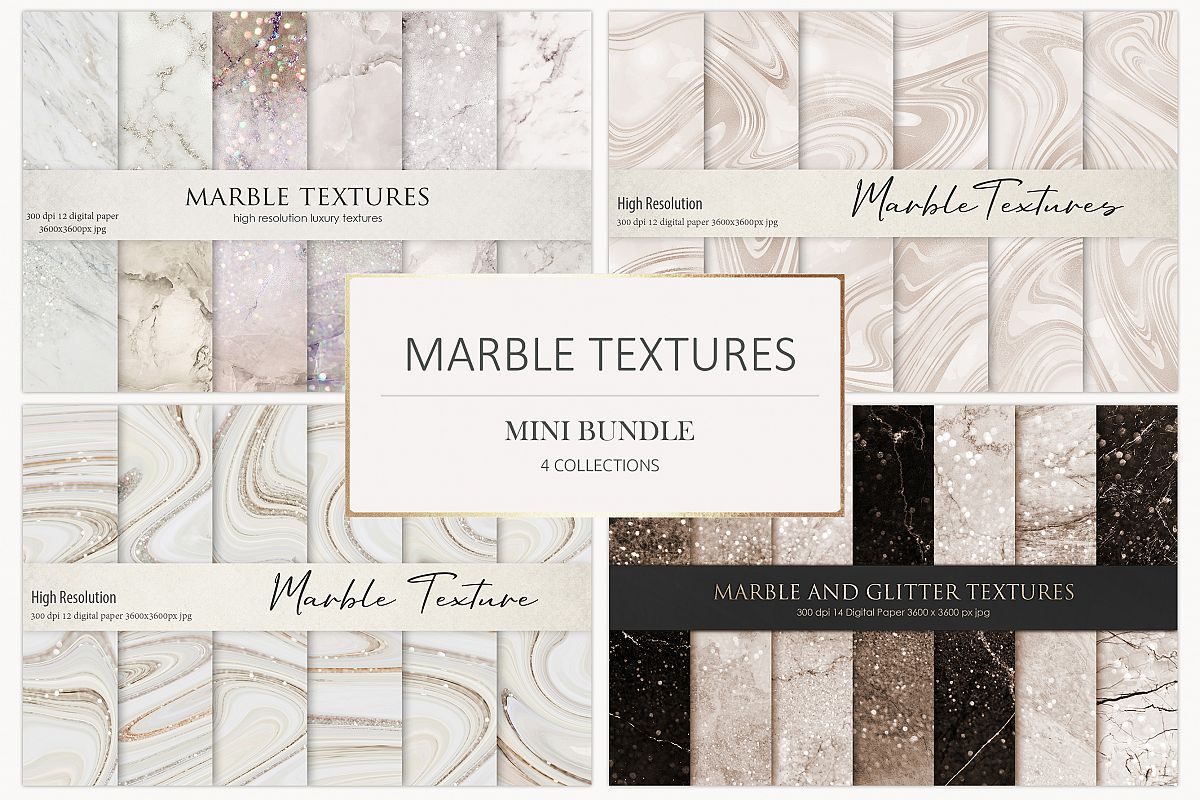 Marble Digital Paper BUNDLE example image 1