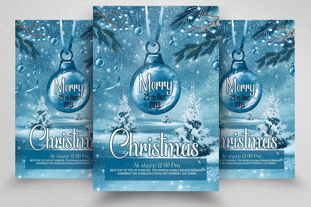 Merry Christmas Flyer Template example image 1