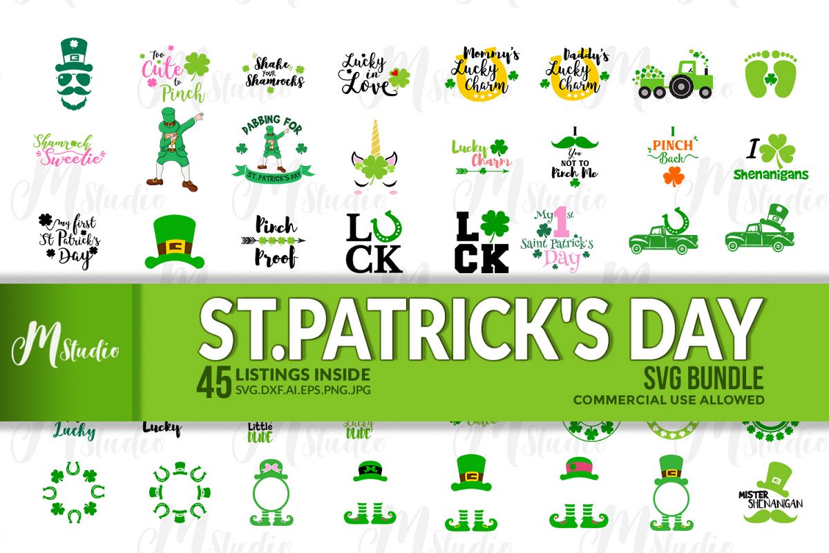 St. Patrick's Day SVG Bundle example image 1