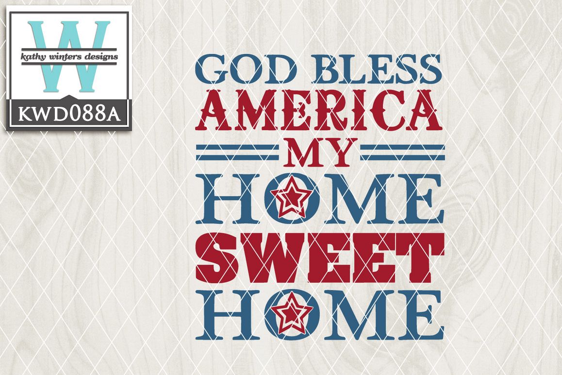 Patriotic Cutting File KWD088A example image 1