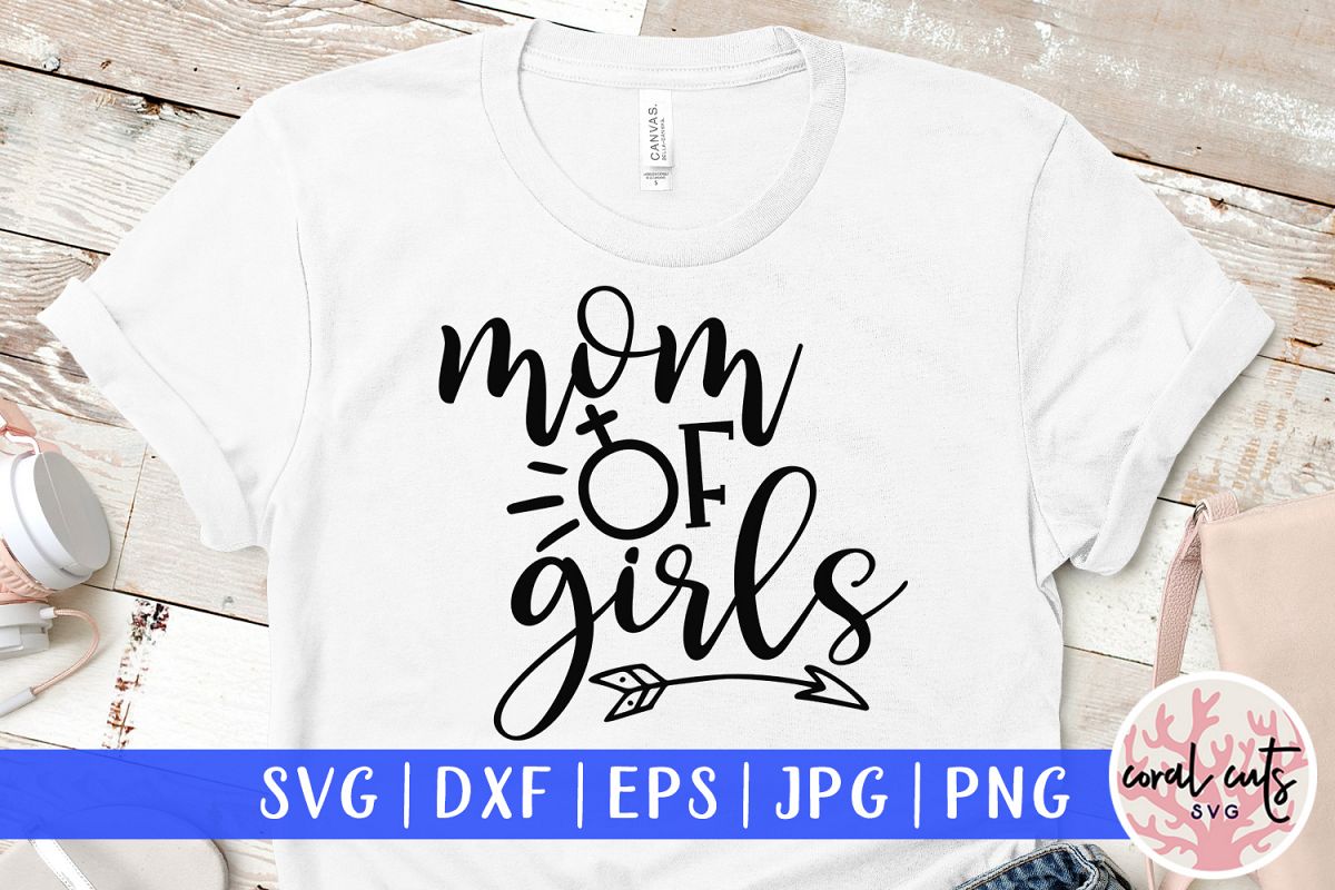 Mother of girls - Mother SVG EPS DXF PNG Cutting File example image 1