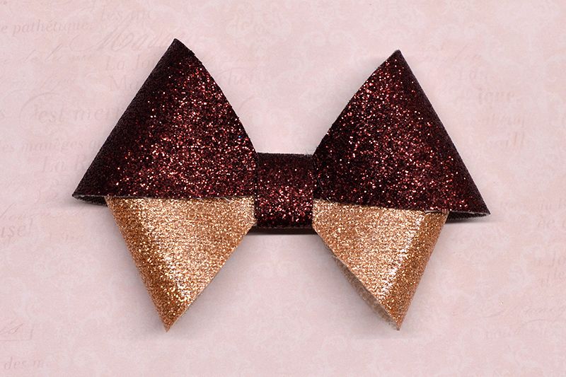 Hair bow template SVG, DIY leather bow template example image 1