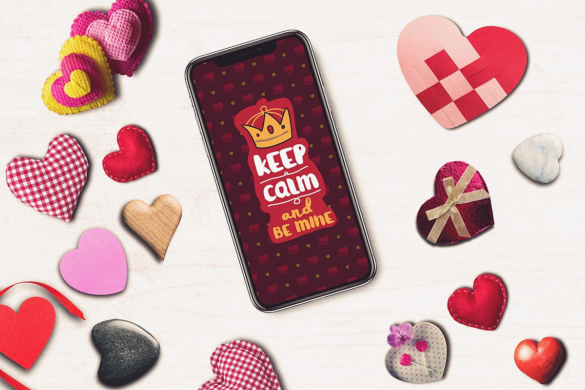 Valentine Iphone X Screen Mock-up #5 example image 1