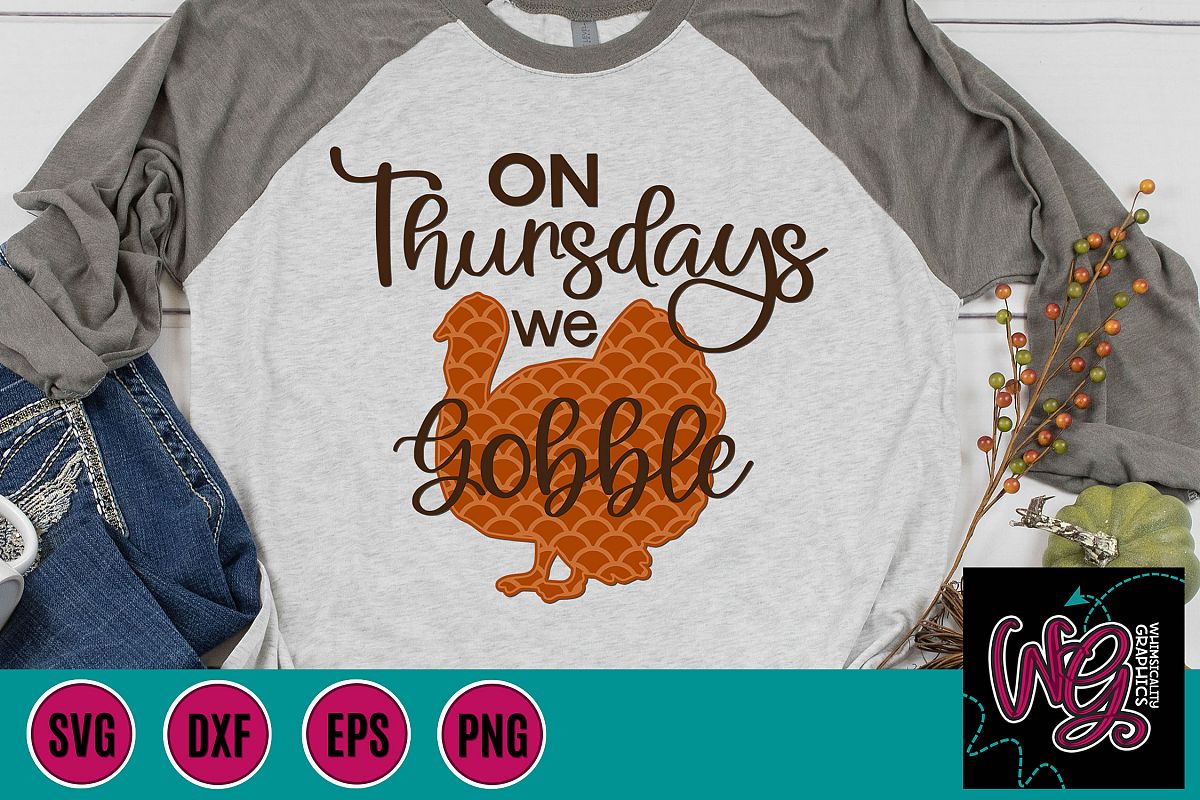 On Thursdays We Gobble SVG, DXF, PNG, EPS example image 1