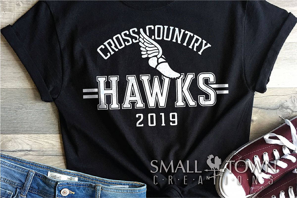 Hawk Cross Country Team, Hawk Mascot, PRINT, CUT & DESIGN example image 1