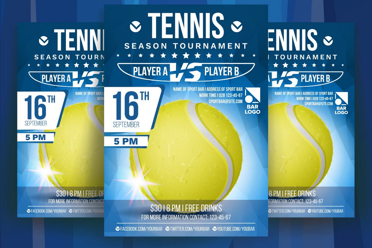 Tennis Poster Vector example image 1