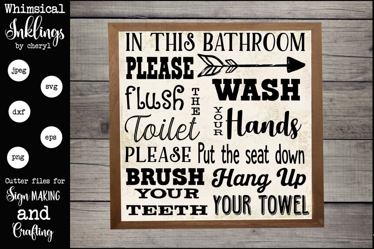 In This Bathroom SVG example image 1