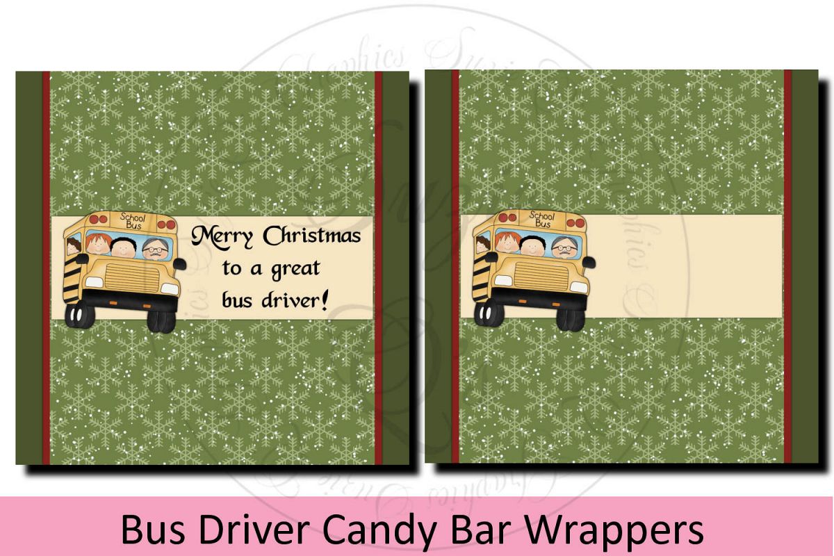 School Bus Driver Candy Bar Wrapper example image 1