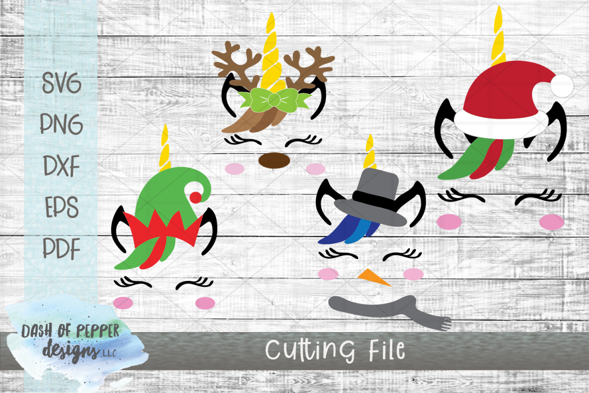 Download Christmas Unicorn SVG Bundle Cutting File - Christmas SVG ...