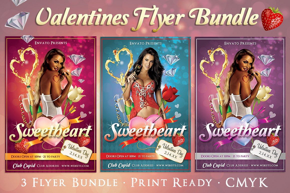 Sweetheart Valentines Flyer example image 1