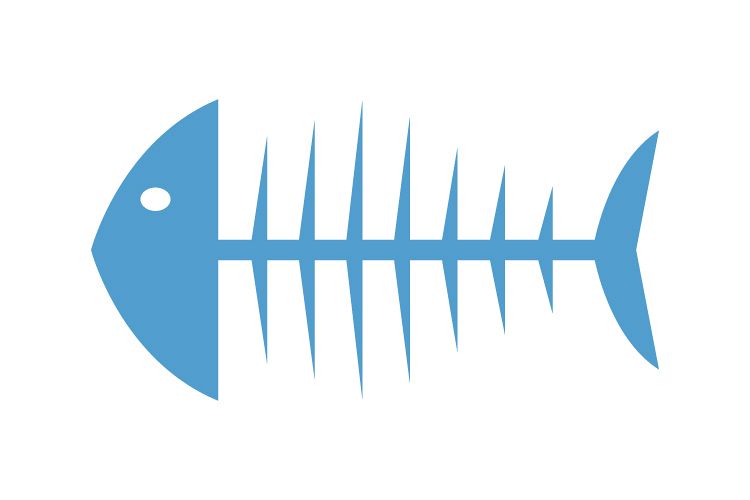 Fish skeleton icon example image 1