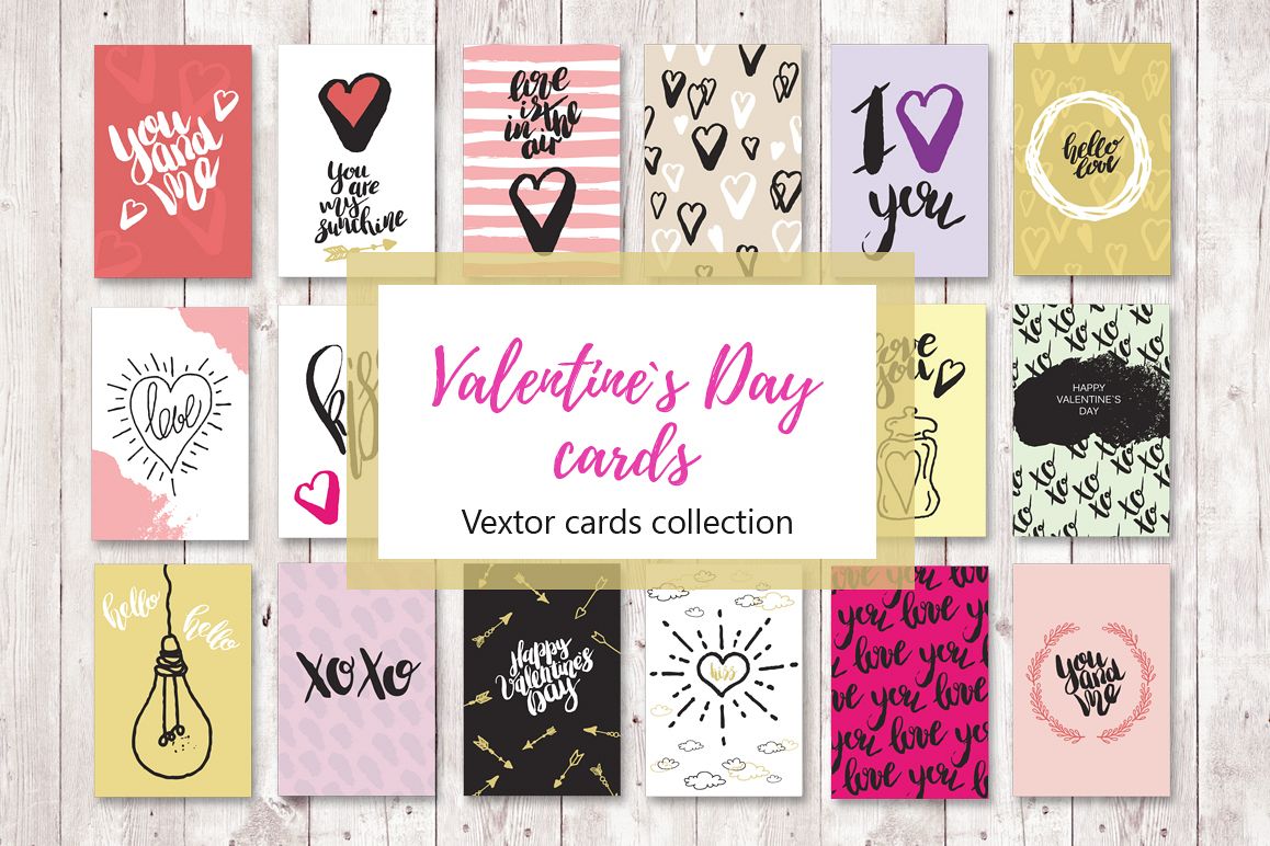 Set of 18 Love greeting cards example image 1