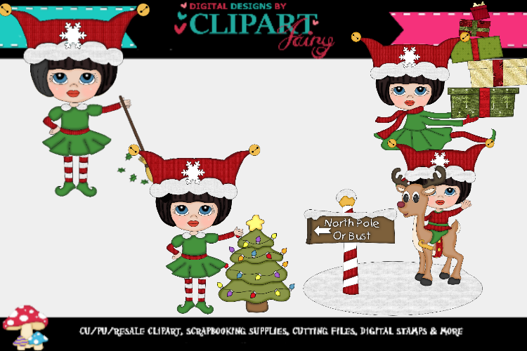 Christmas Elf Girls 3 example image 1