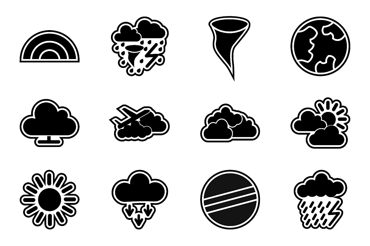 Set Of Weather And Season Icons example image 1