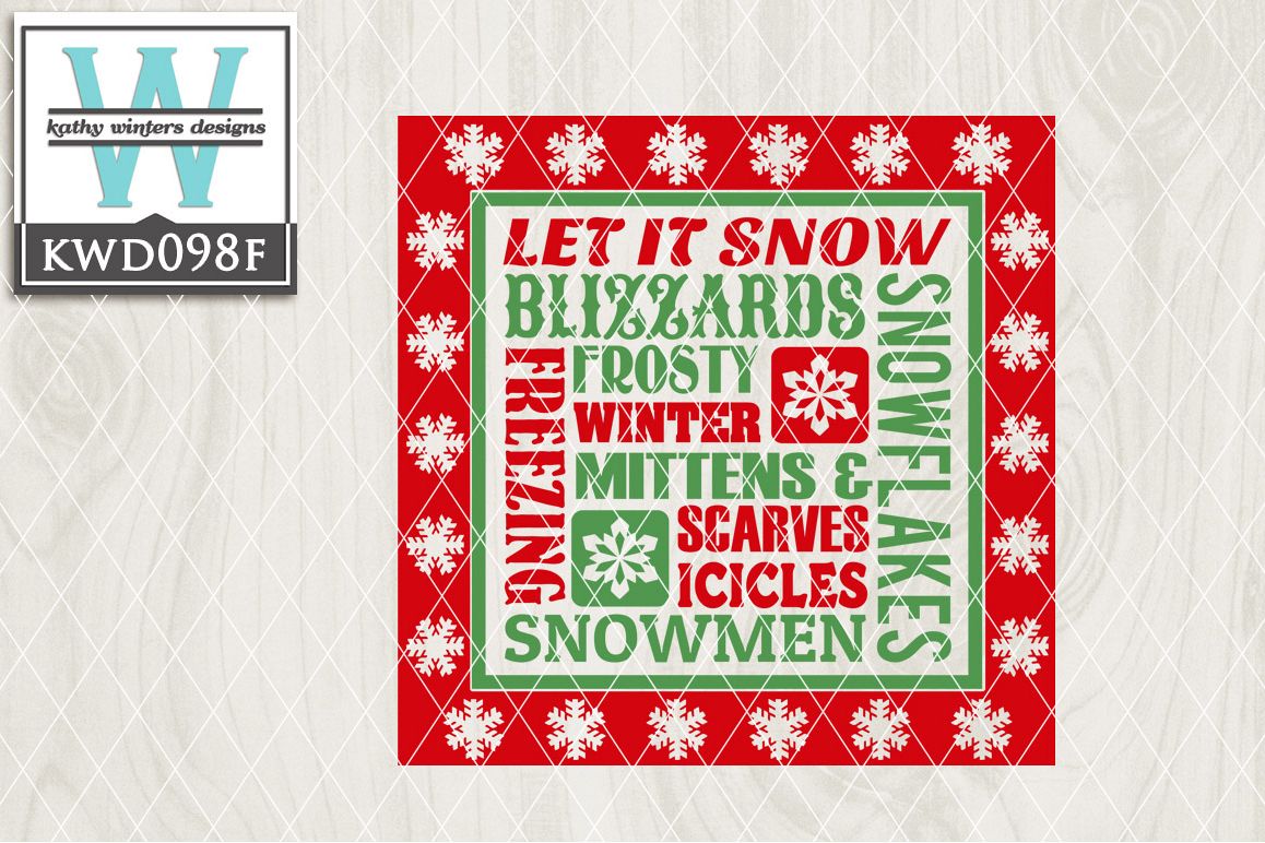 Christmas Cutting File KWD098F example image 1