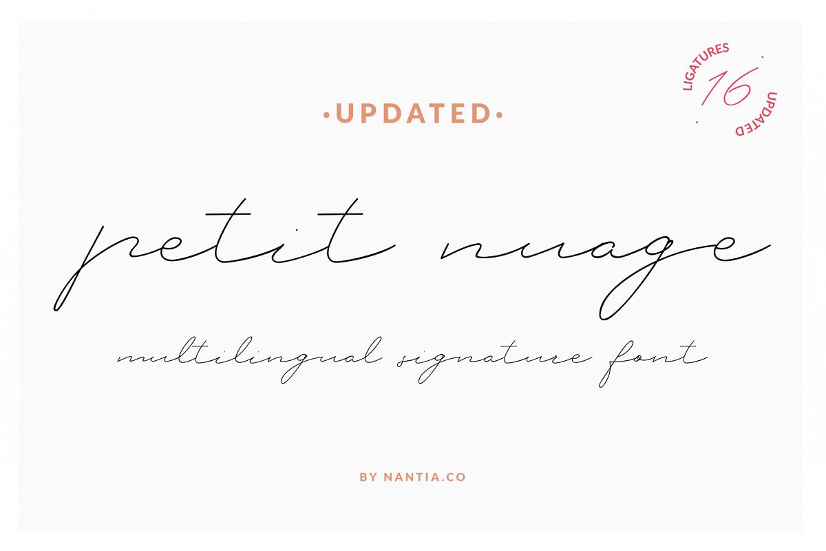 Petit Nuage Signature Font example image 1