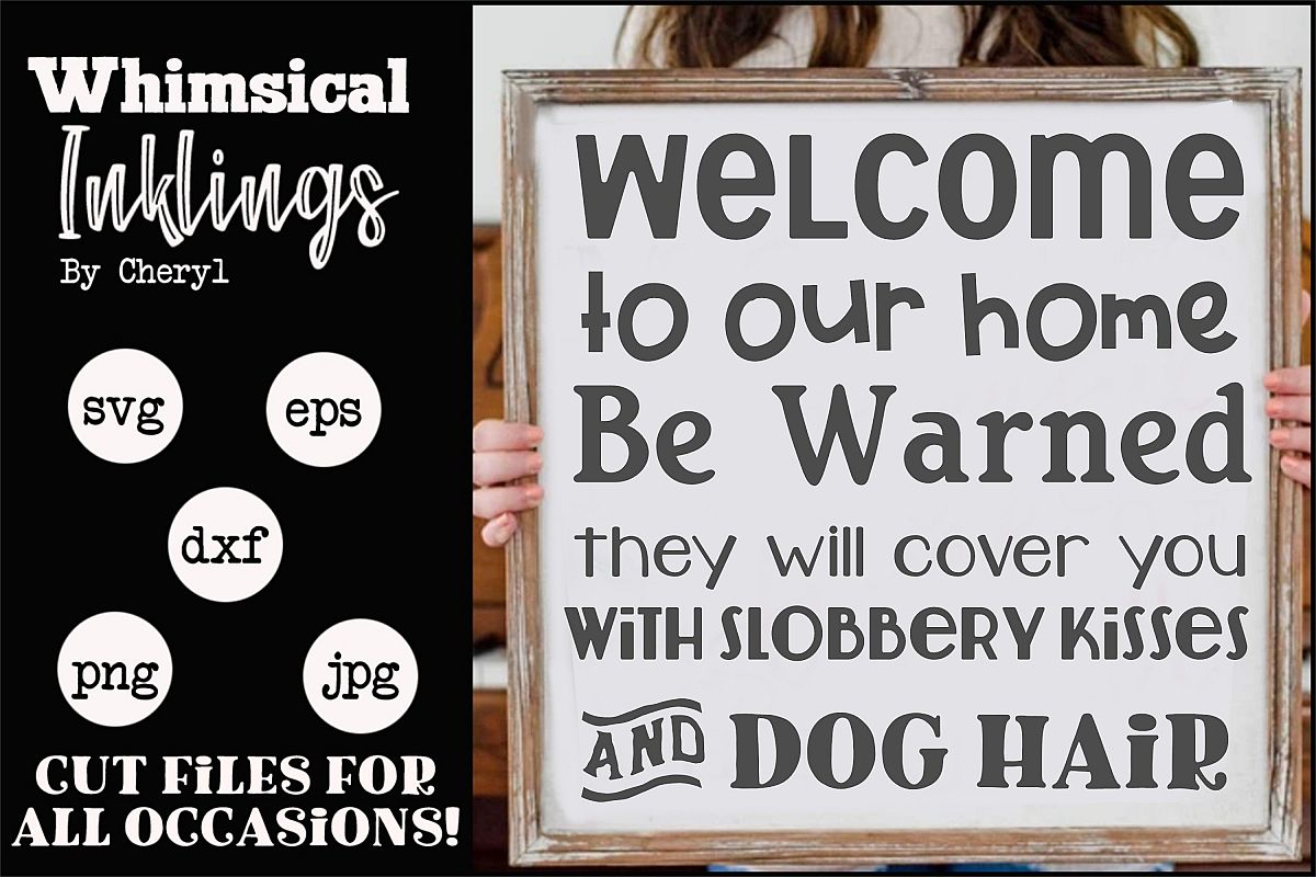 Slobbery Kisses-Dog SVG example image 1