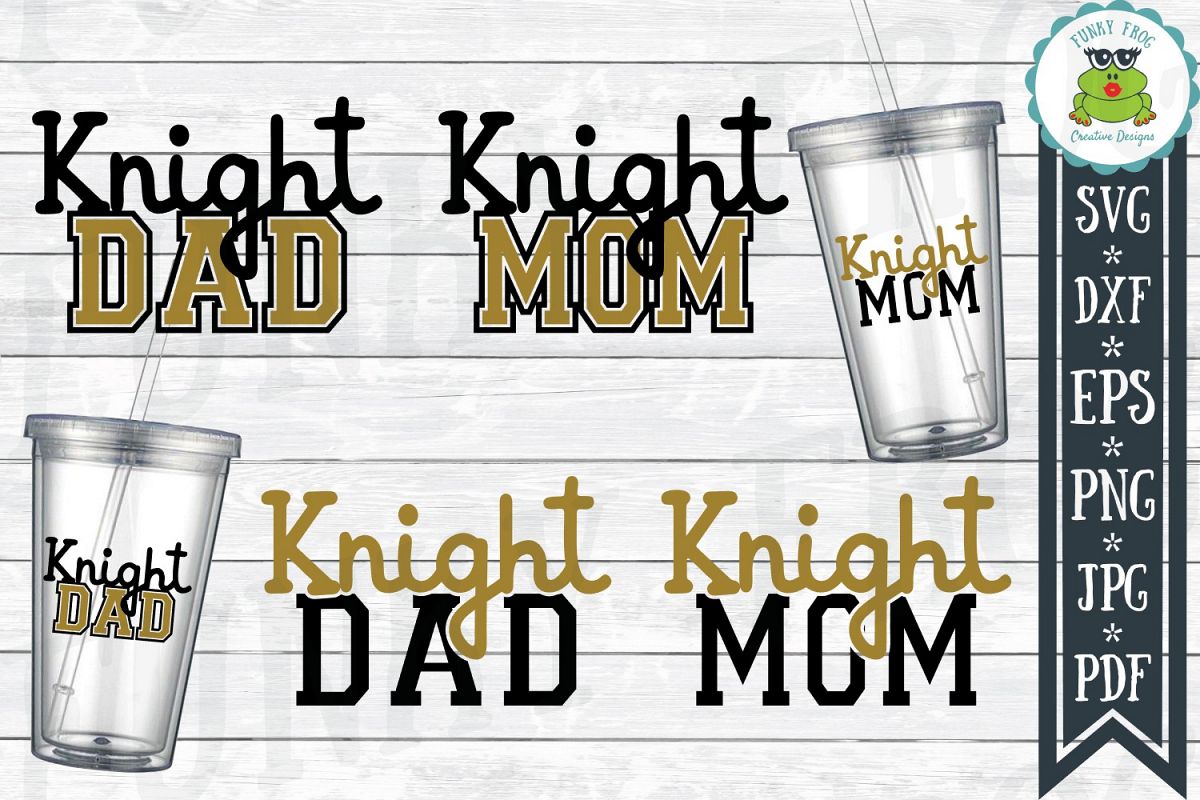 Knight Dad and Knight Mom SVG Cut File for Crafters example image 1