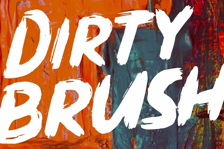 DIRTY BRUSH Font example image 1