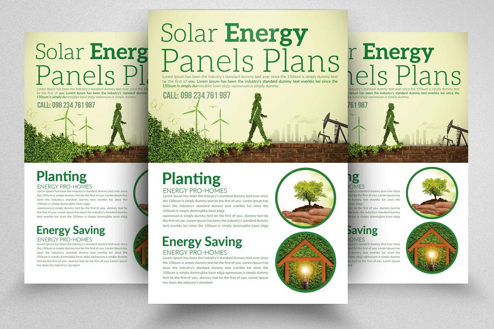 Renewable Energy - Go Green Flyer example image 1