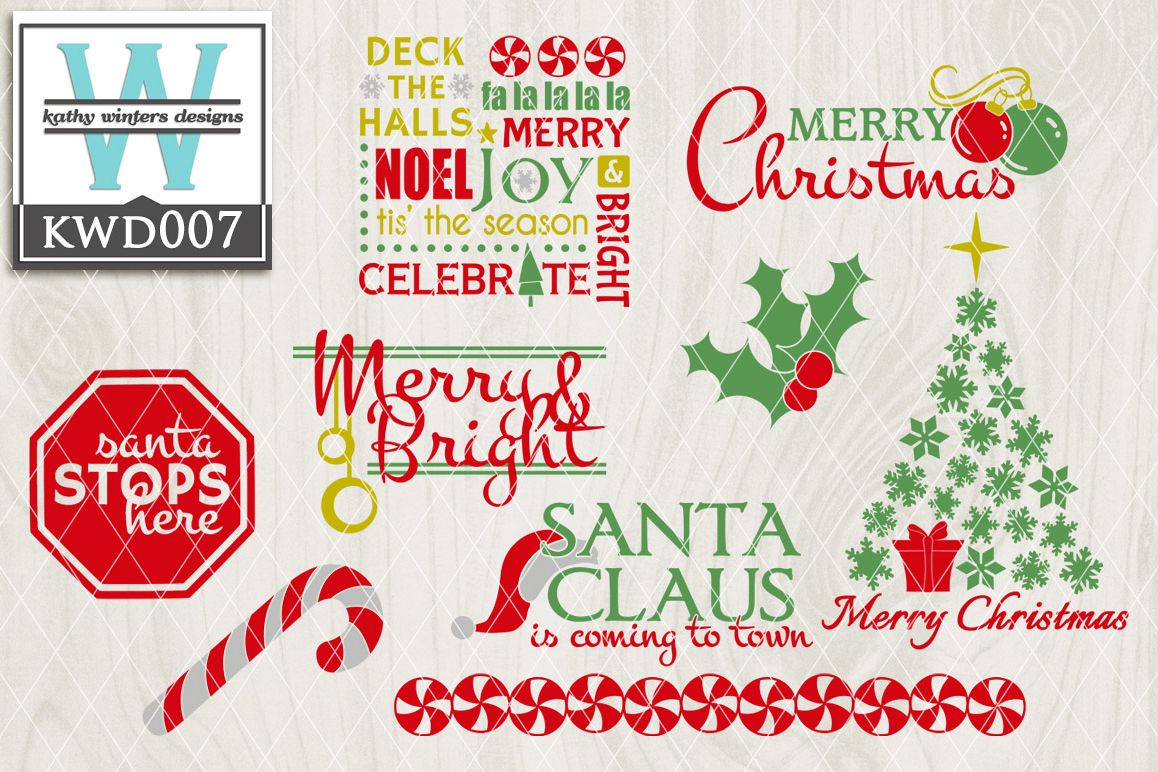 Christmas Cutting Files KWD007 example image 1