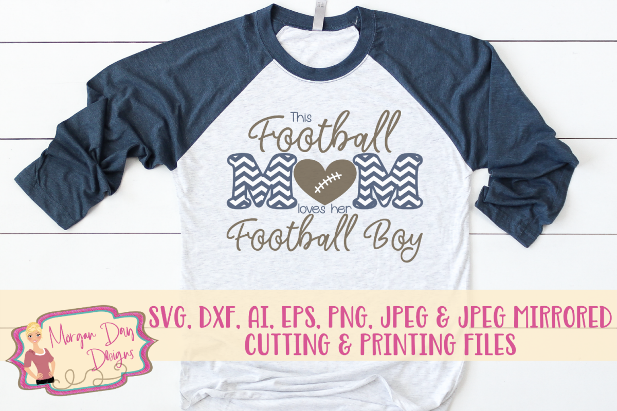 Football Mom SVG, DXF, AI, EPS, PNG, JPEG example image 1