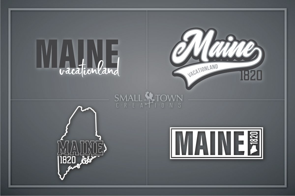 Maine, Vacationland - slogan, Logo, PRINT, CUT & DESIGN example image 1