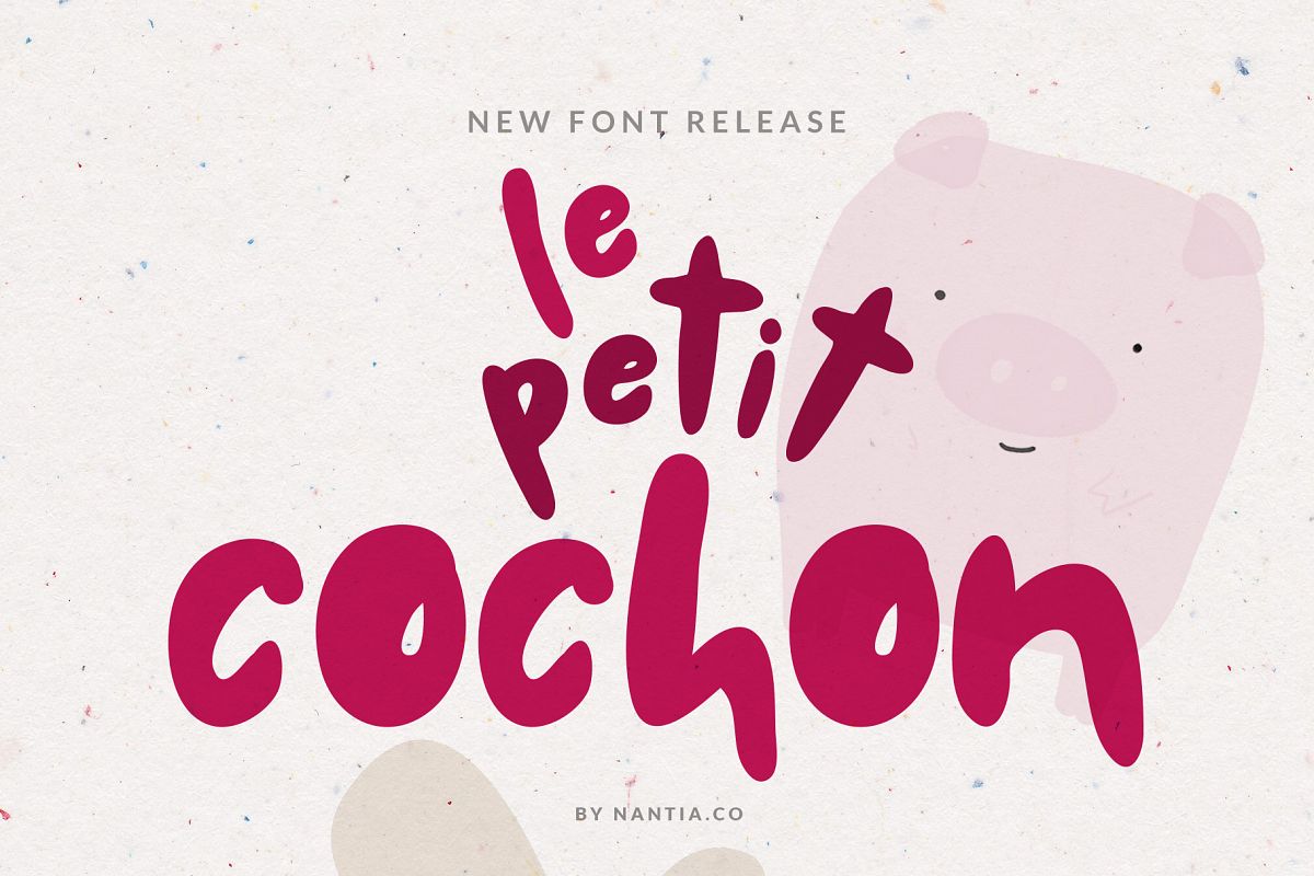 Chubby Font Le Petit Cochon example image 1