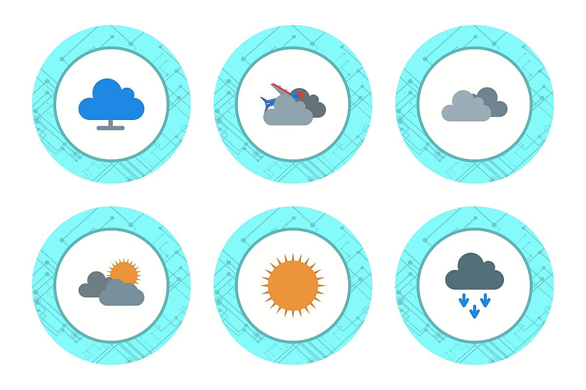 Set Of Weather And Season Icons example image 1