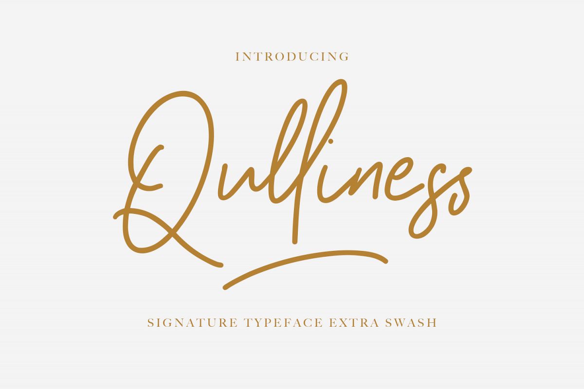 Qulliness Signature Font example image 1