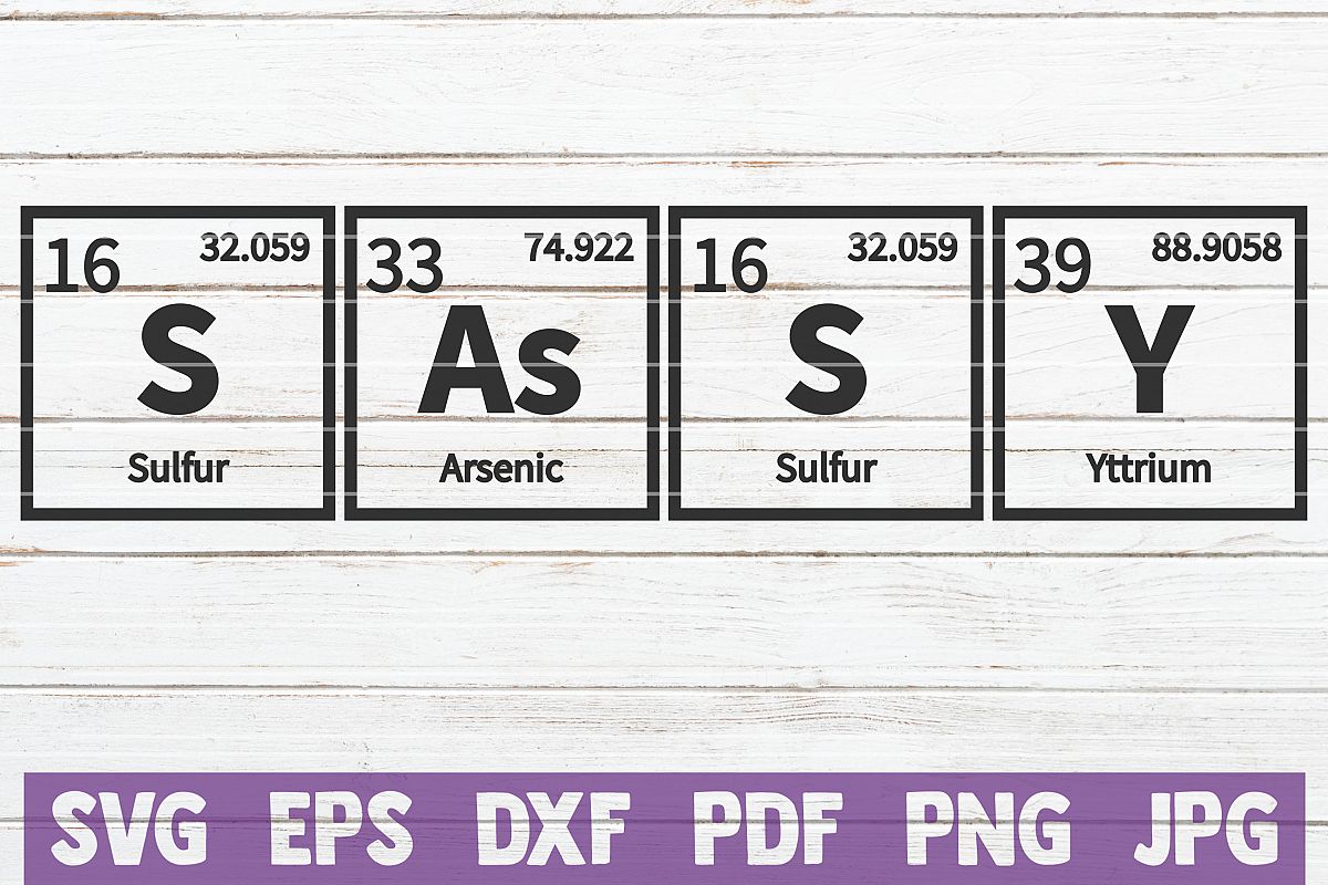 Sassy Periodic Table SVG Cut File | commercial use example image 1