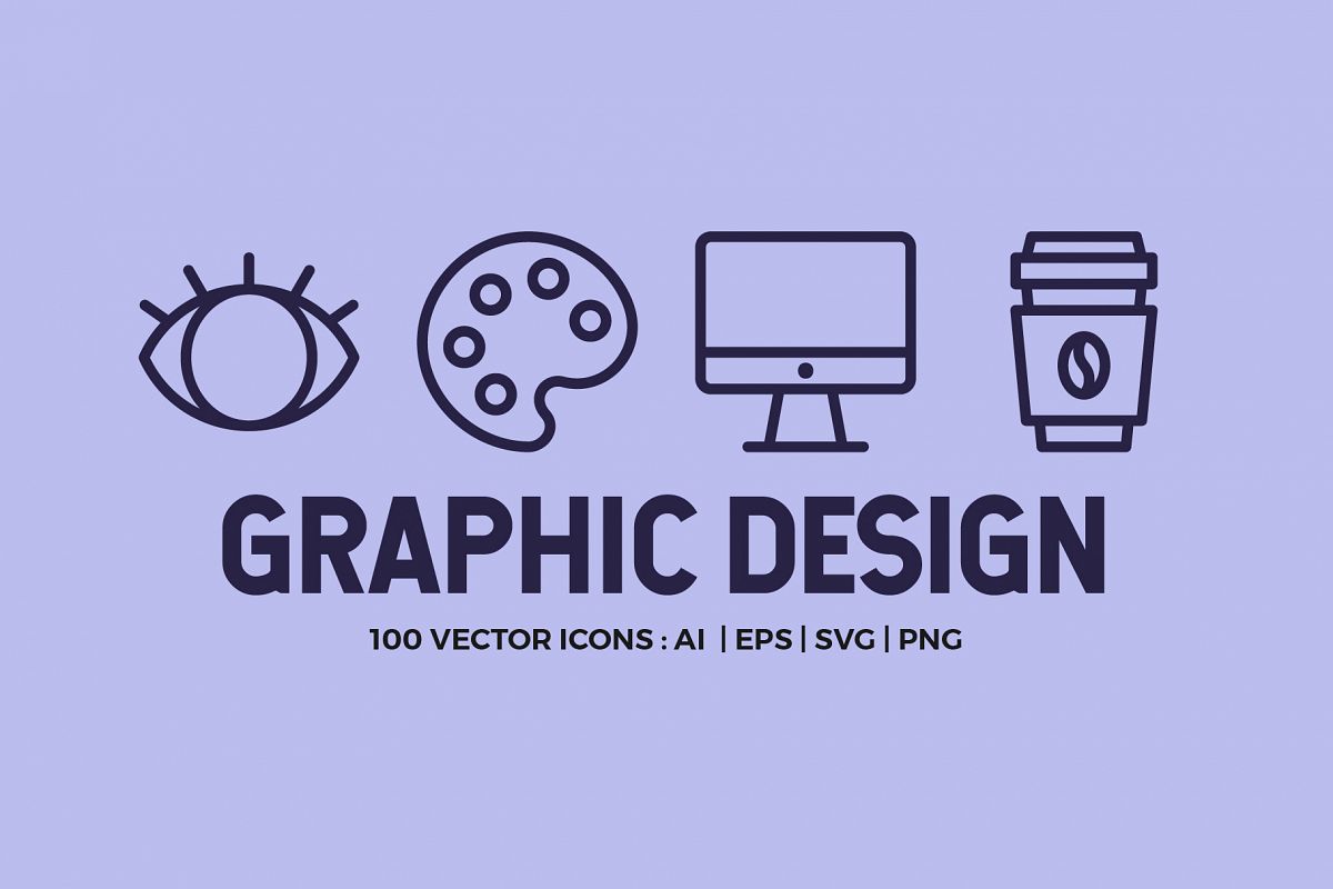 100 Graphic Design | Line Icons example image 1