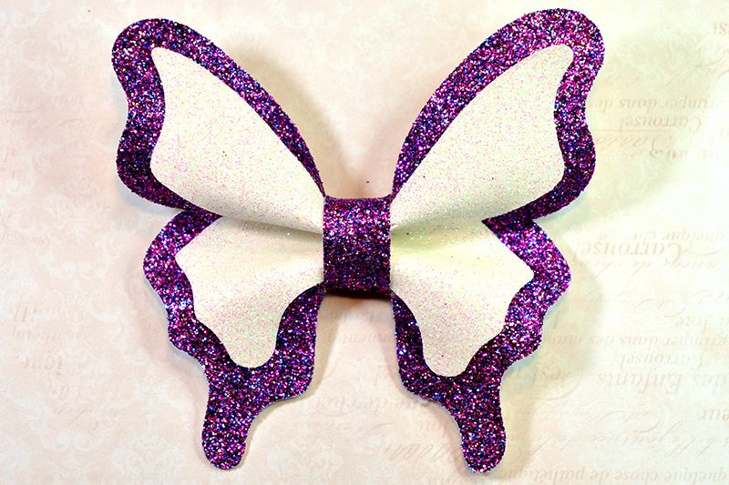 Hair bow template SVG, DIY leather bow template example image 1