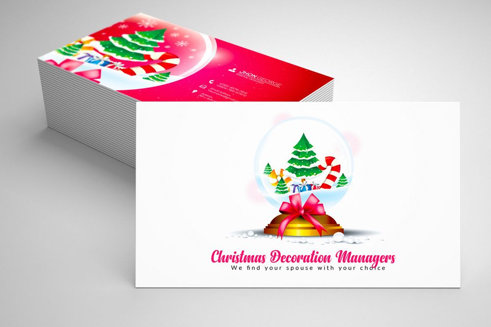 Christmas Decorator's Business Card example image 1