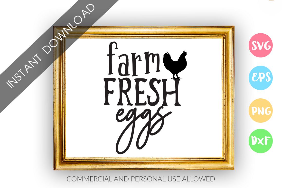 Farm Fresh eggs SVG Design example image 1