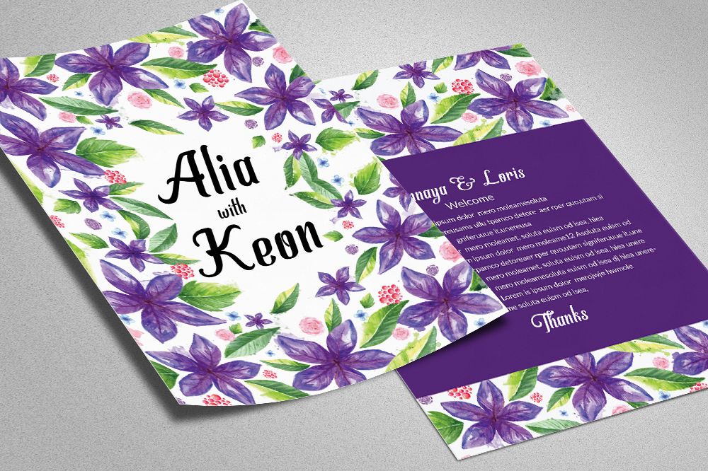 Double Sided Save The Date Card example image 1