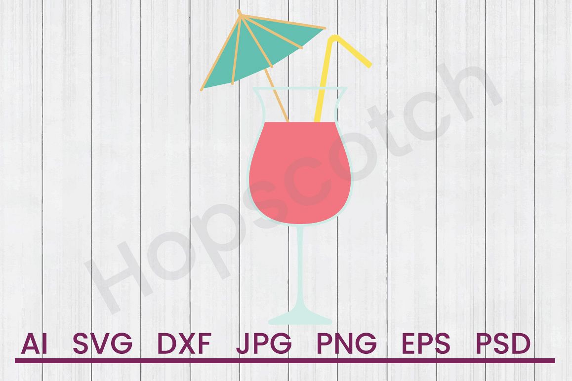 Summer Drink SVG, DXF File, Cuttatable File example image 1