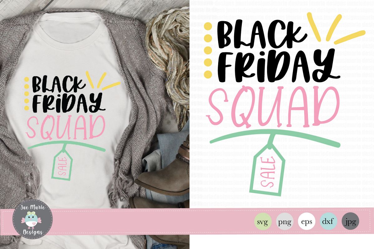 Black Friday Squad SVG, Thanksgiving family svg example image 1