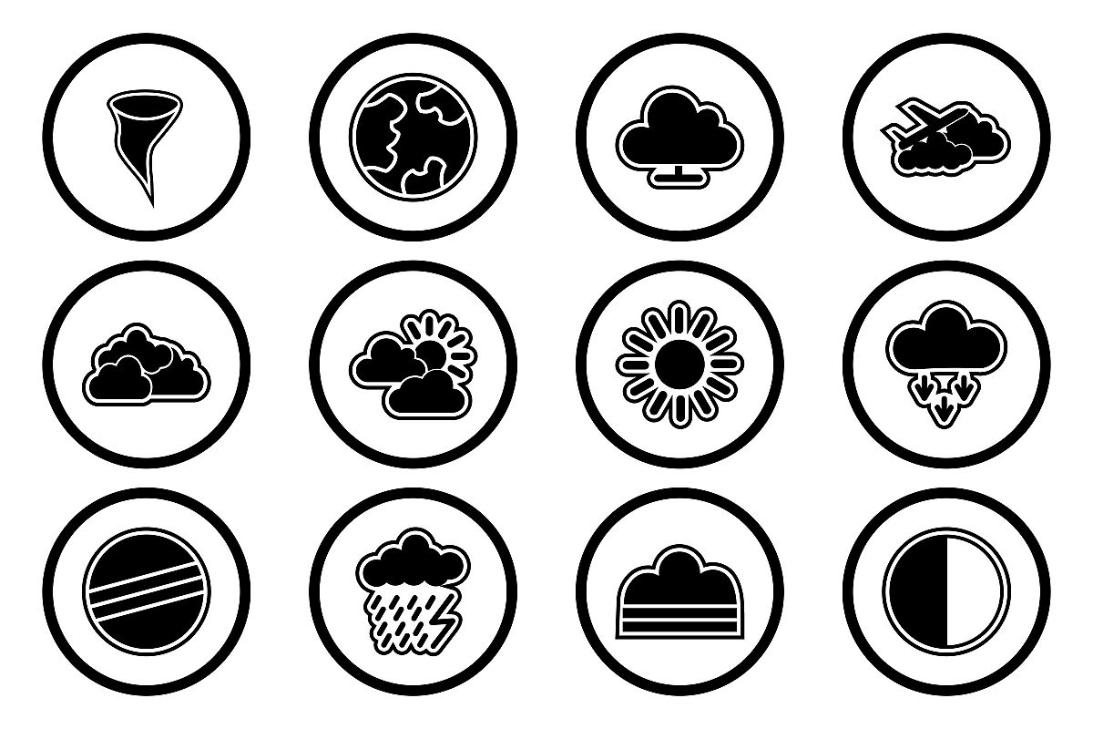 Set Of Weather And Season Icons example image 1