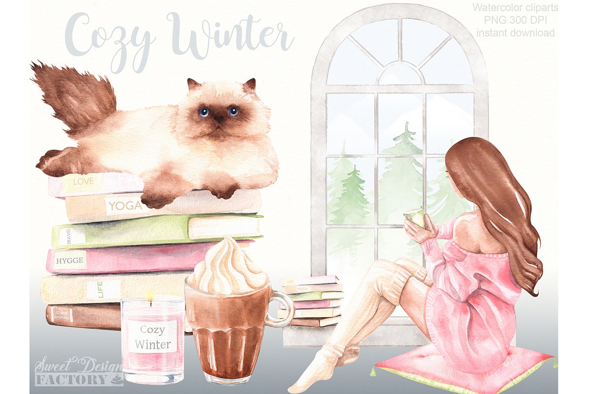 Cozy winter cliparts example image 1