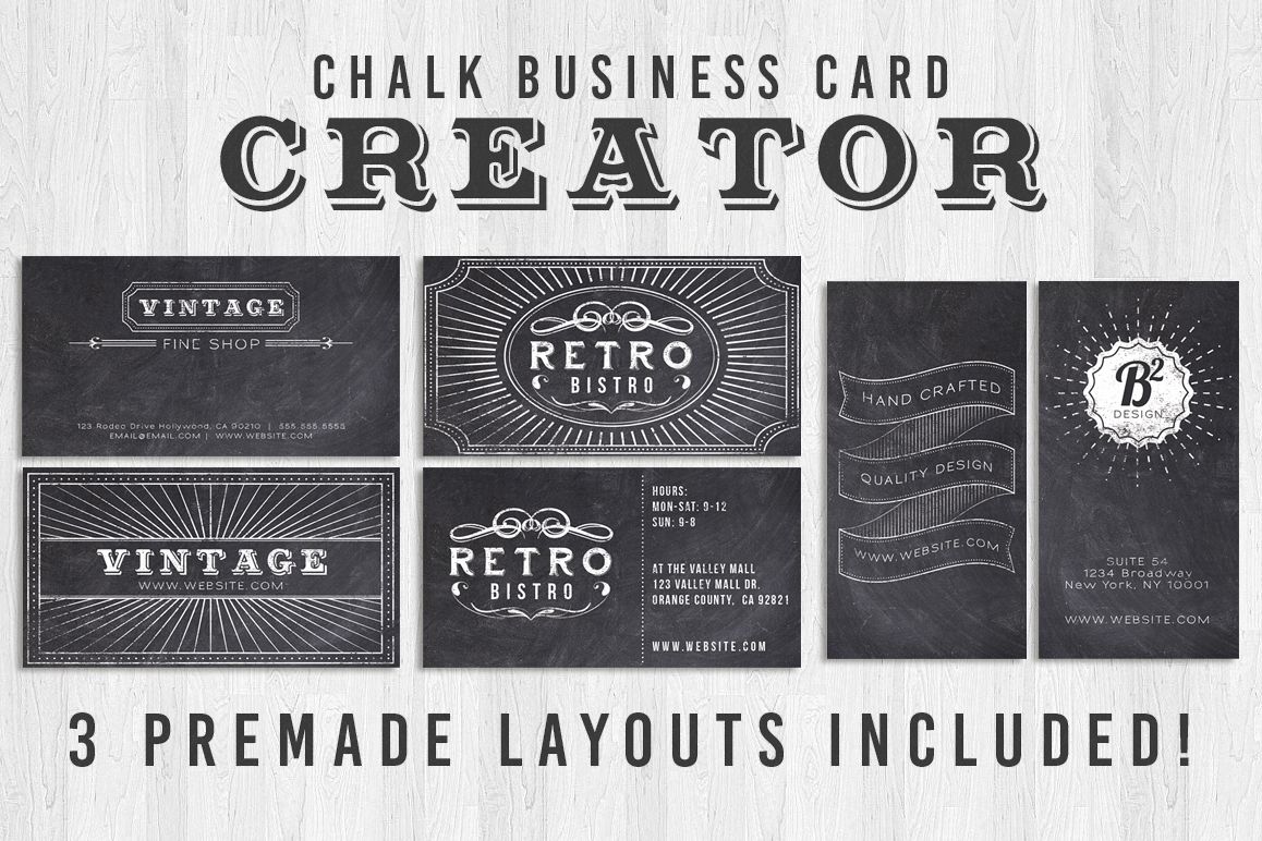 Chalk Business Card Creator example image 1