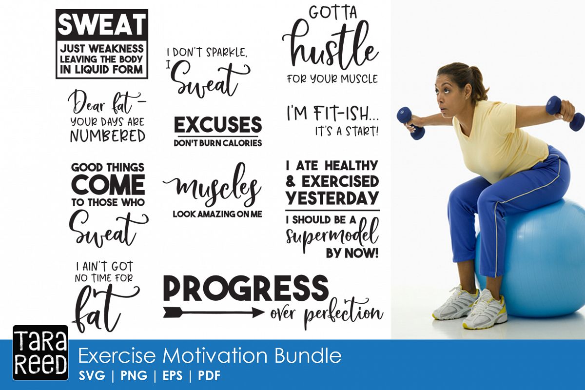 Download Exercise Motivation - Fitness SVG and Cut Files for Crafter