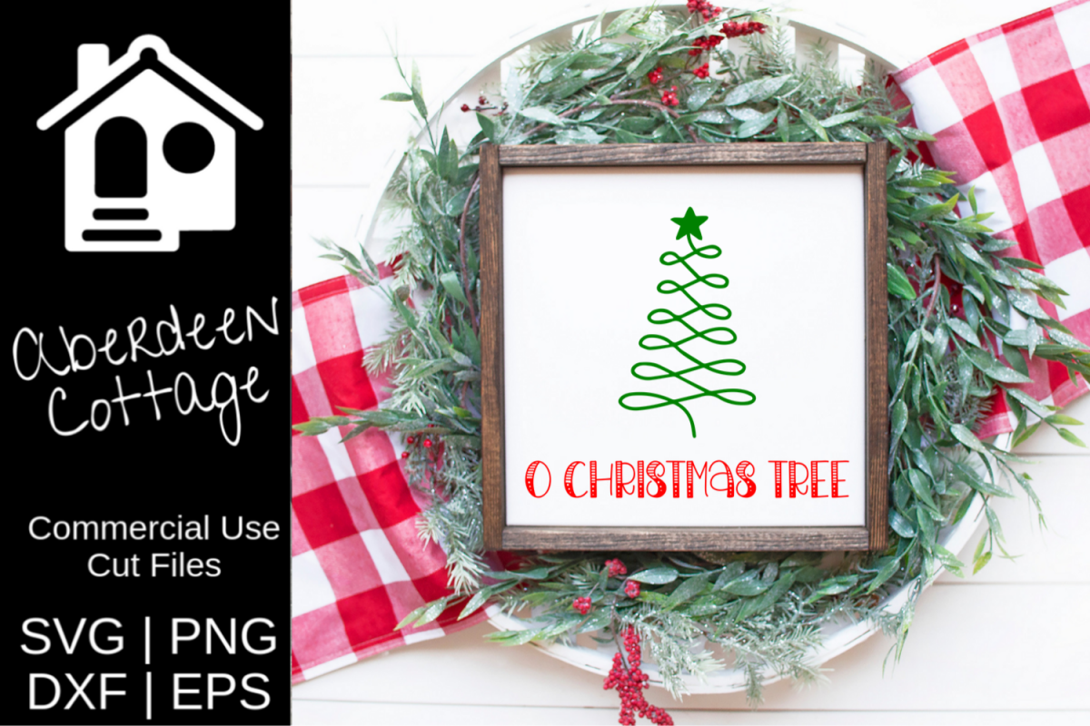 O Christmas Tree Decorative SVG example image 1