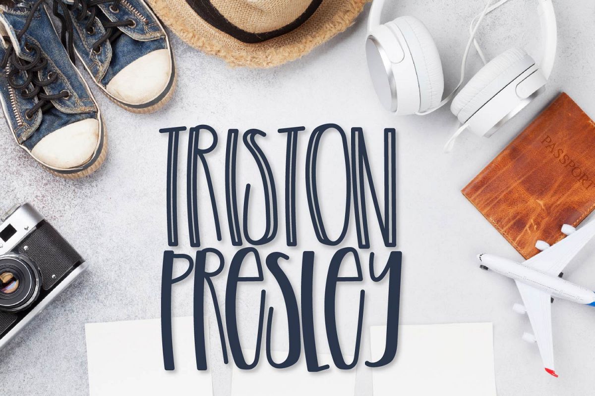 Triston Presley - A Tall Boy Font Duo example image 1