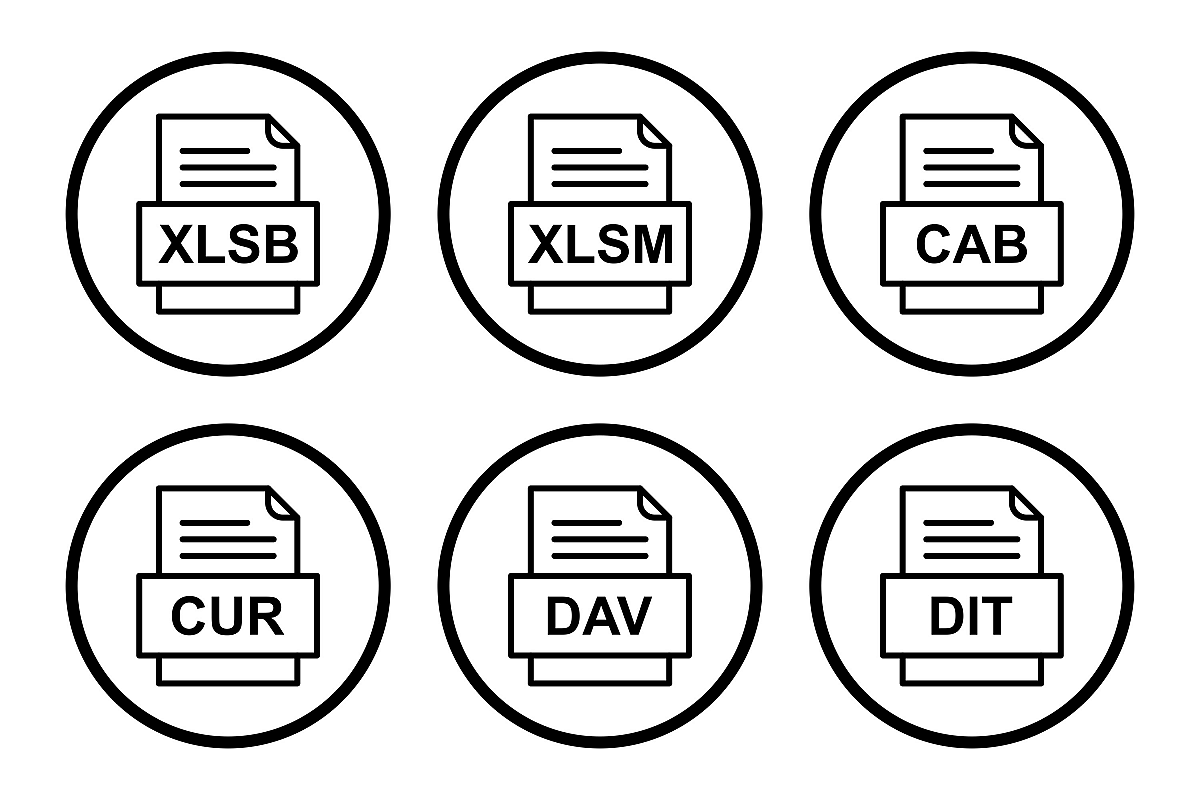 Set Of File Formats Icons example image 1