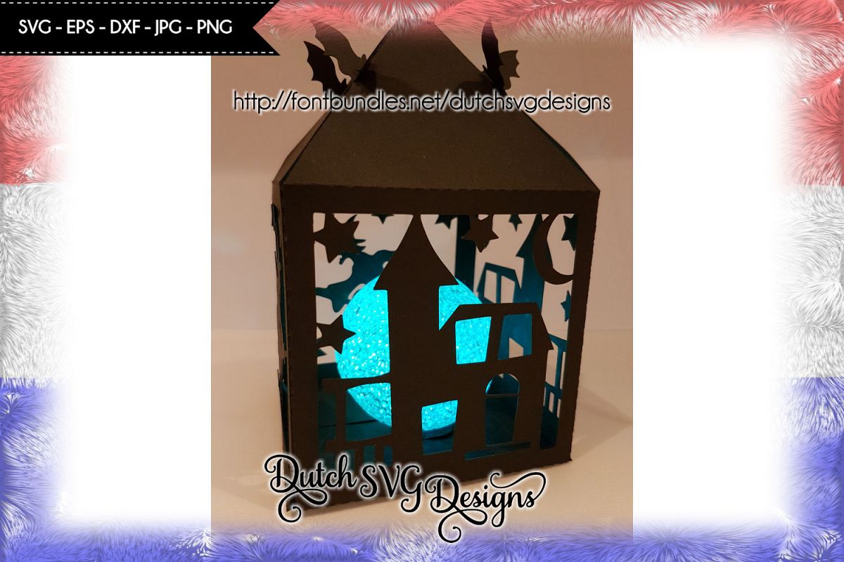 Halloween lantern cutting file, halloween lantern svg example image 1