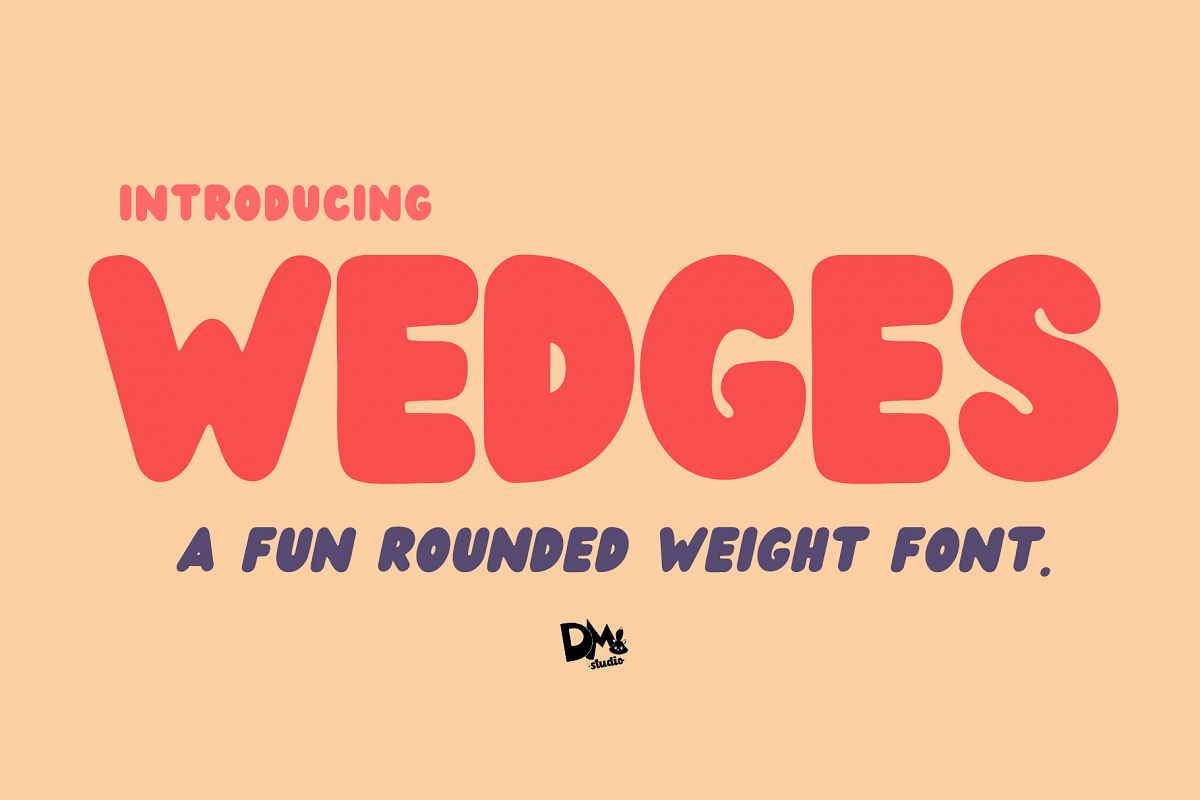 Wedges - Fun Rounded Weight Font example image 1