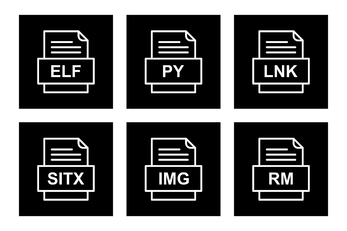 Set Of File Formats Icons example image 1