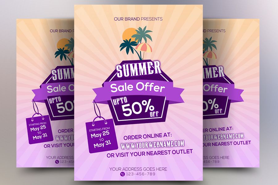Summer Sale Flyer Template example image 1